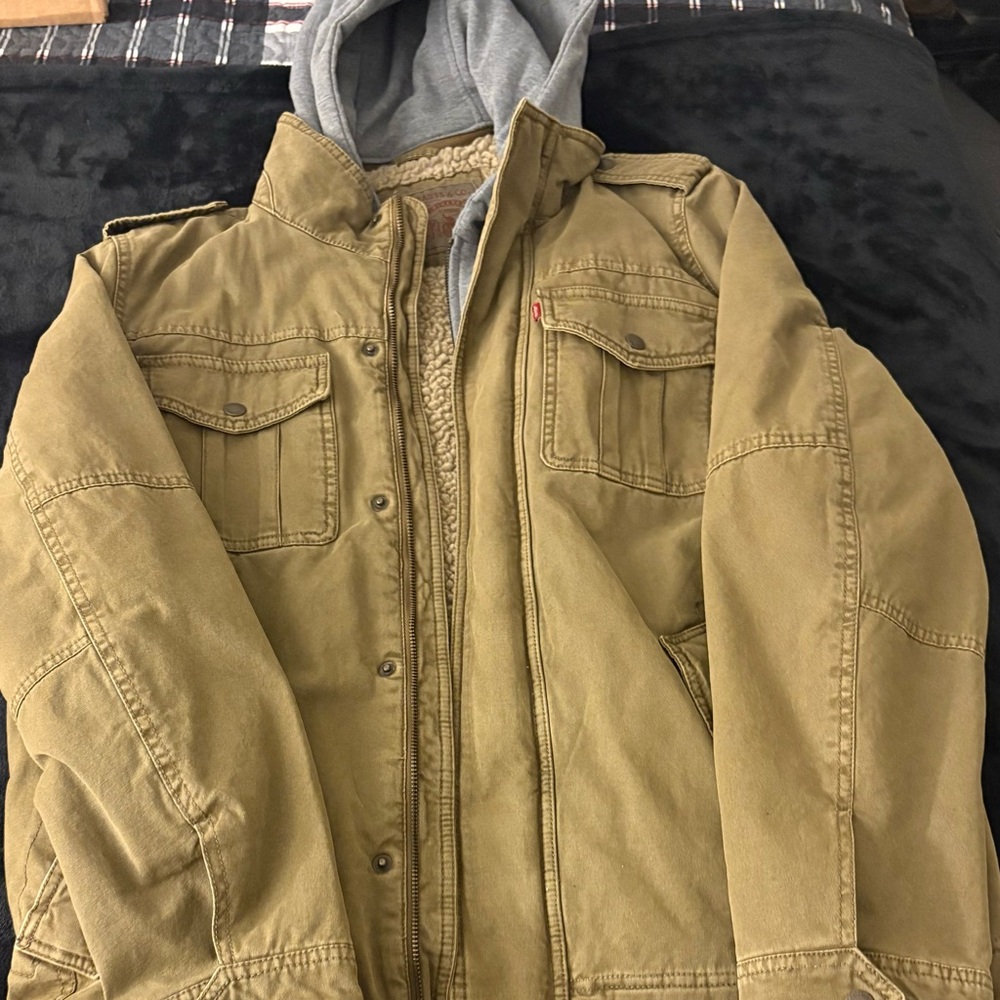 Men’s Levi's Olive Military Field Jacket with Hood